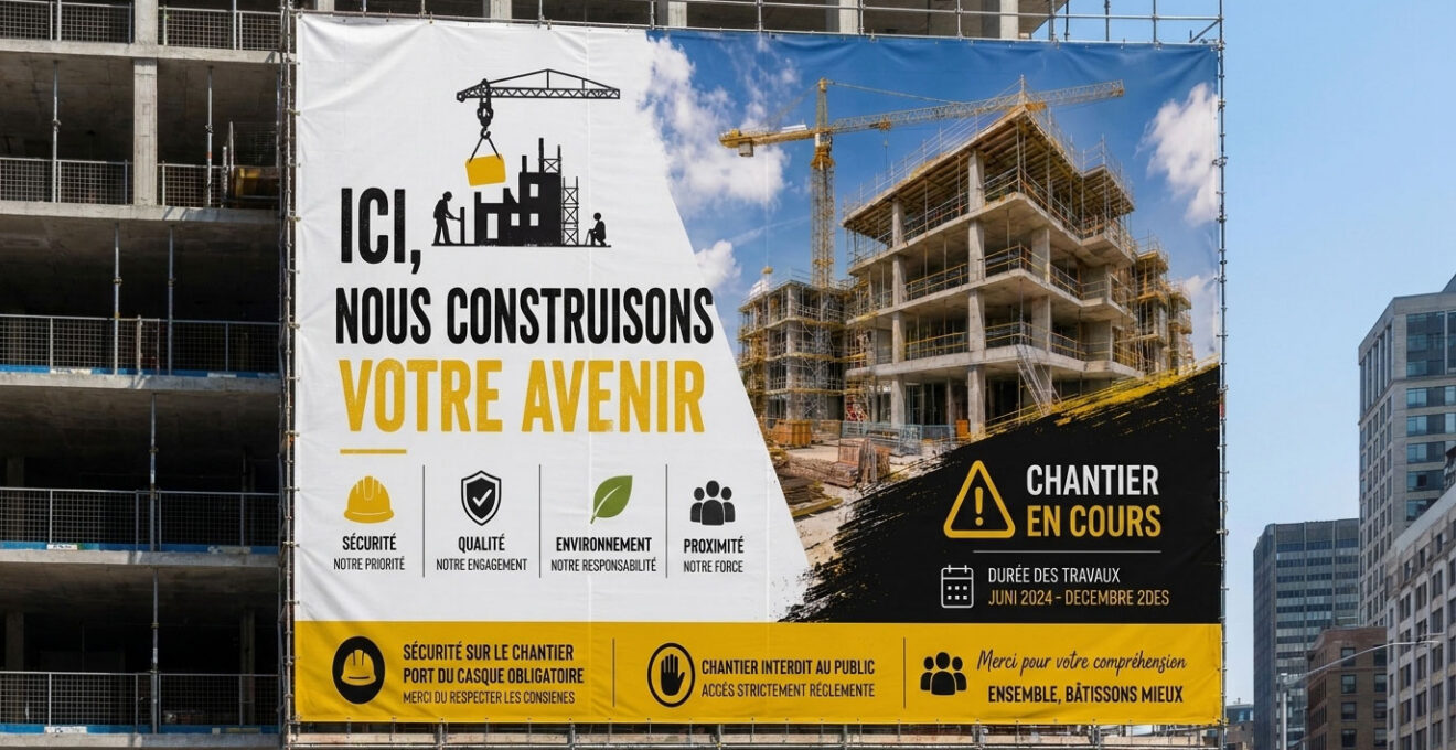 Bache grand format publicitaire