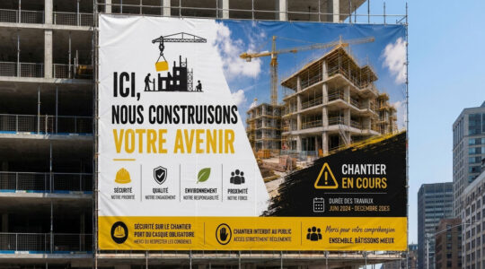 Bache grand format publicitaire